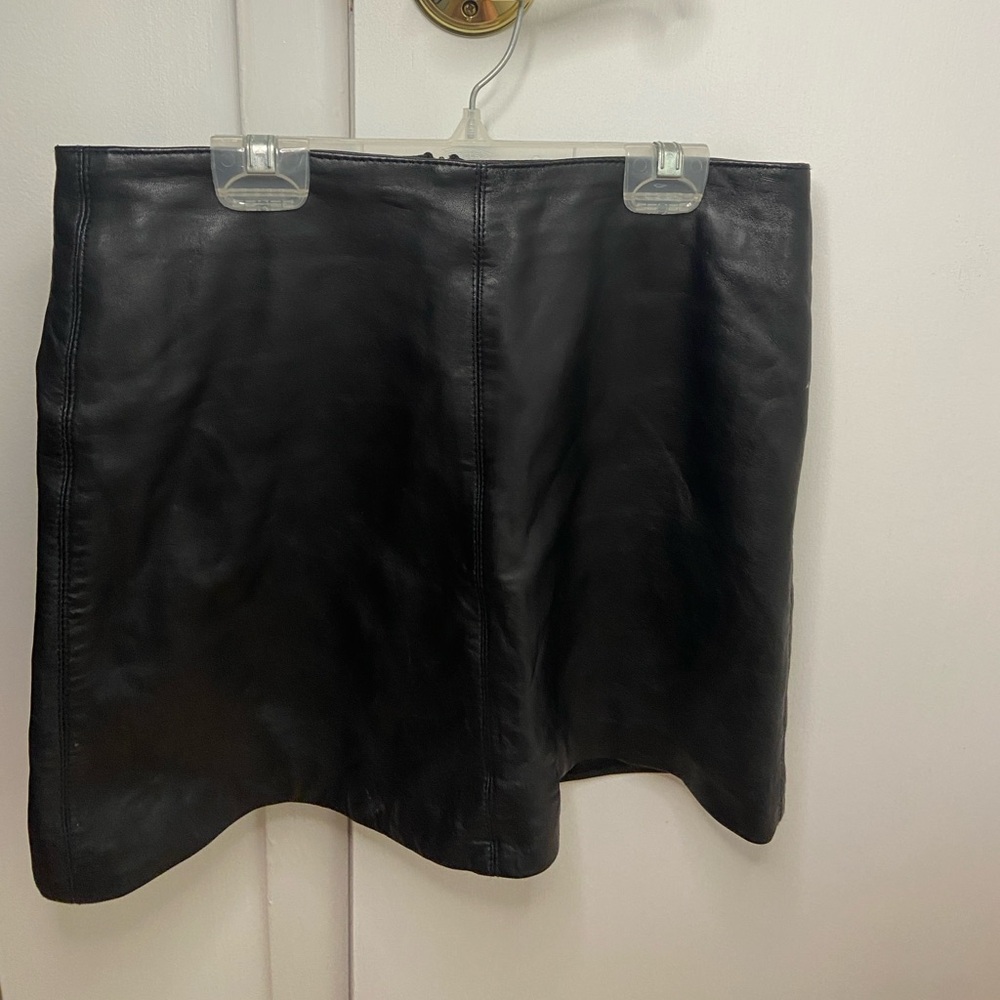 Rampage Leather Skirt, Black, Size 9